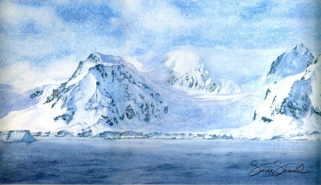 Antarctic - watercolour painting